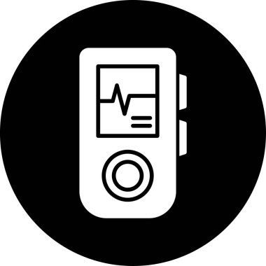 Kan basıncı glifleri vektör simgesi tasarımı