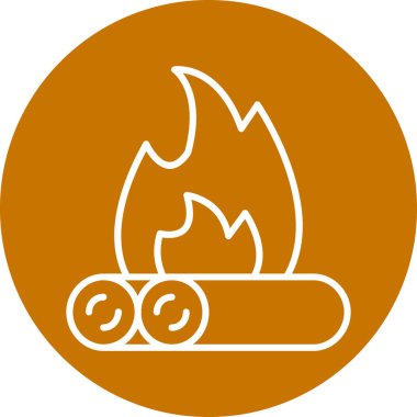 Yangın. Web simgesi basit illüstrasyon