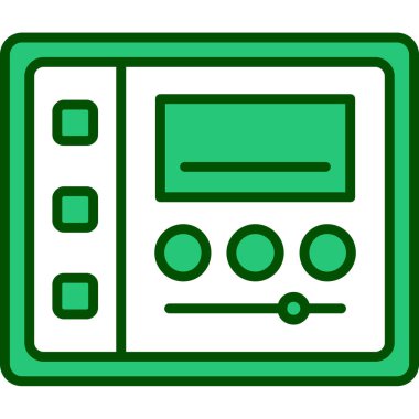 Radyo. Web simgesi basit illüstrasyon