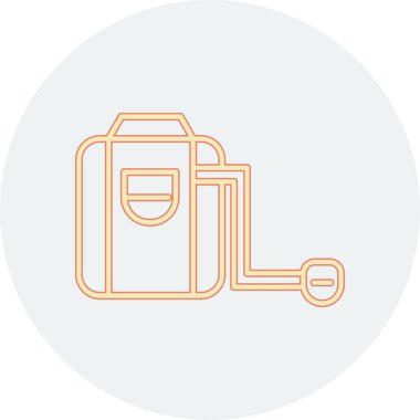 Benzersiz Benzin İstasyonu Vektör Hattı Simgesi