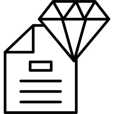 Elmas. Web simgesi basit illüstrasyon