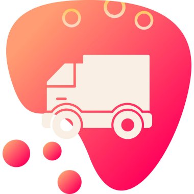 Kamyon. Web simgesi basit illüstrasyon