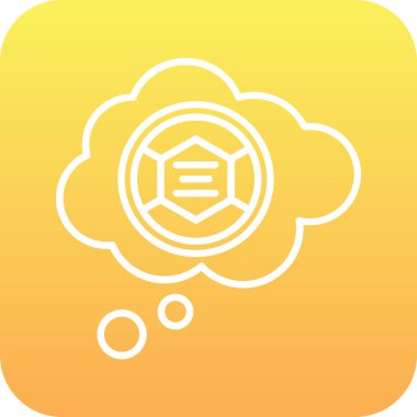 Bulut simgesinin vektör illüstrasyonu