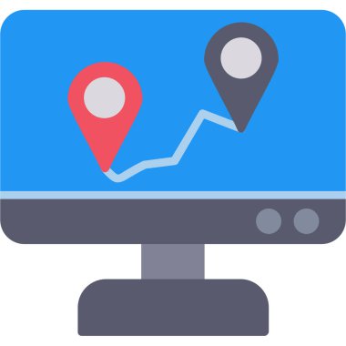 İş haritası işaretçisi. Basit resimleme