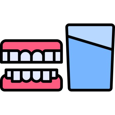 diş simgesi vektör illüstrasyonu