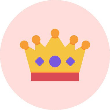 Taç. Web simgesi basit illüstrasyon