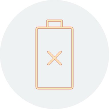 Soyut arkaplanda pil simgesi izole edildi