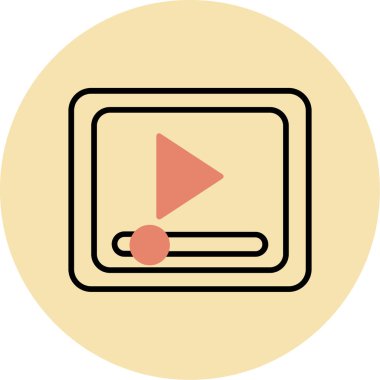 video player simgesi. vektör çizim
