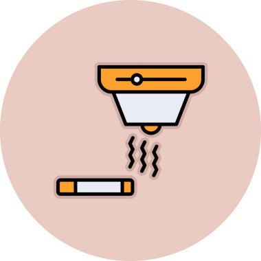 Sigara ikonu tüttürüyorum. vektör illüstrasyonu