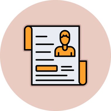 Kimlik kartı simgesi, modern vektör illüstrasyonu