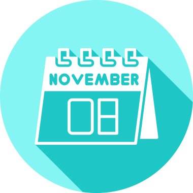 Takvim simgesinin vektör illüstrasyonu