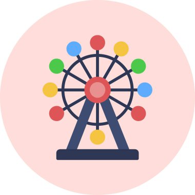 Dönme dolap. vektör illüstrasyonu