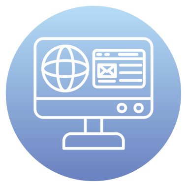 Web simgesi, vektör illüstrasyonu