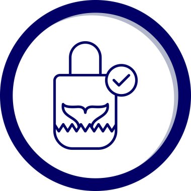 Bir yüzme havuzunun mavi ve beyaz çizgi simgesinin vektör çizimi