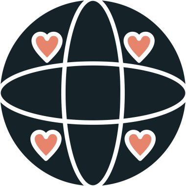 Kalp. Web simgesi basit tasarım