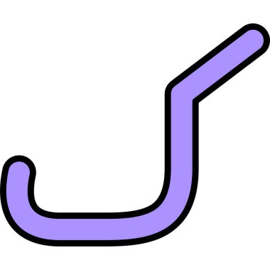 Çizgi film ve şirin mor atın vektör çizimi