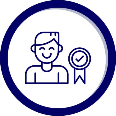 İnsanların vektör illüstrasyonu simgesi, çizgi sanatı