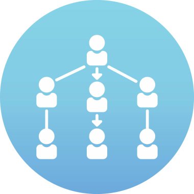 Hiyerarşi düz yuvarlak vektör simgesi