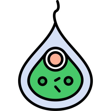 Kan damlası ikonu. Ana hatlı kan damlası vektör rengi düz izole