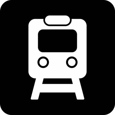 Tren simgesinin vektör illüstrasyonu