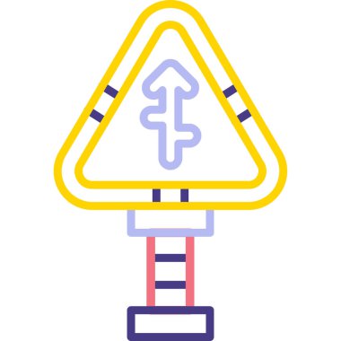 Yol simgesi vektör illüstrasyonu