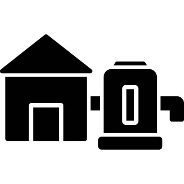 benzin pompası simge vektör çizim