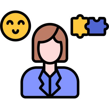 Yüzü olan kadın çalışan.