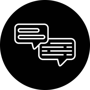 Konuşma balonu simgesinin illüstrasyon simge tasarım