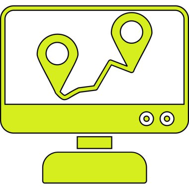 konum. Web simgesi basit illüstrasyon