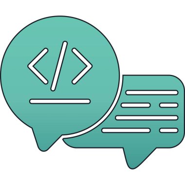 Sohbet iletisi vektör simgesi