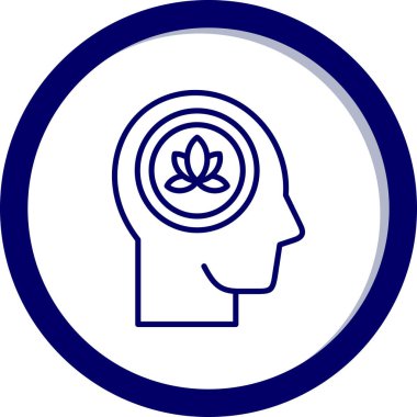 Moda Biçimli Beyin Simgesi İzole Arkaplan