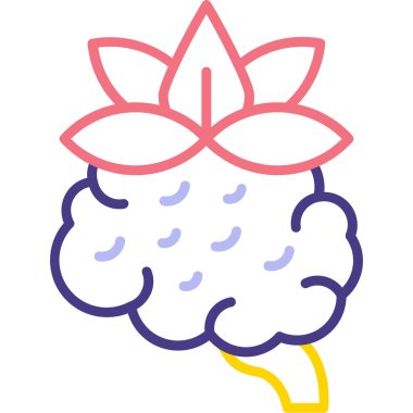 sevimli çiçek ve bulut simgesi