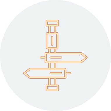 Yol işareti simgesinin vektör illüstrasyonu