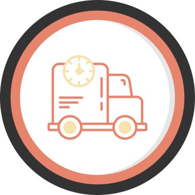 Teslimat. Web simgesi basit illüstrasyon