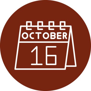 Takvim simgesinin vektör illüstrasyonu