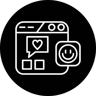 Bir kalp simgesinin vektör illüstrasyonu