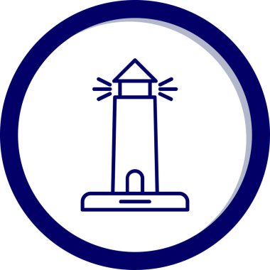 Deniz feneri. Web simgesi basit illüstrasyon