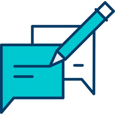 Mesaj var. Web simgesi basit illüstrasyon