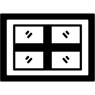 Modern b 'nin vektör illüstrasyonunda eksik simge var. mobilya simgesi ögesi