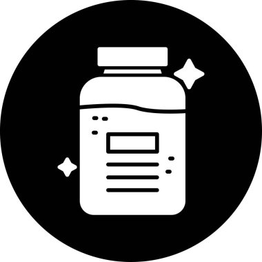 Bir süt şişesinin vektör çizimi