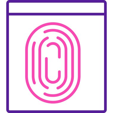 Parmak izi simgesinin vektör illüstrasyonu