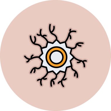 İnsan beyni simgesi olan bakteri virüsü