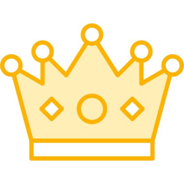 Crown web simgesi. Basit tasarım. vektör illüstrasyonu