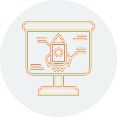 robot ikon vektör illüstrasyonu