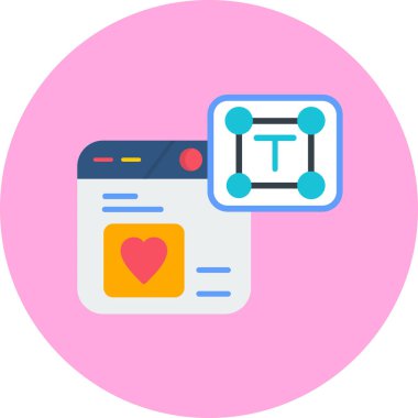 Bir kalp simgesinin vektör illüstrasyonu