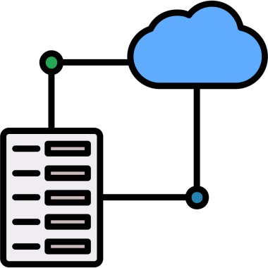 Sunucu. Web simgesi basit illüstrasyon