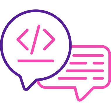 Seo modern simge, seo ve kodlamanın vektör illüstrasyonu