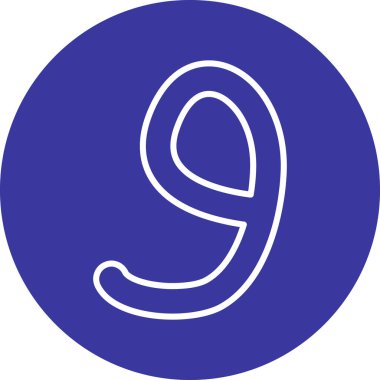 8 numaralı vektör illüstrasyonu