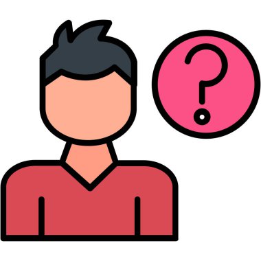 Adamım. Web simgesi basit illüstrasyon