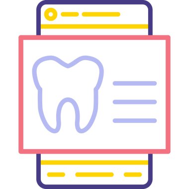 diş simgesi vektör illüstrasyonu